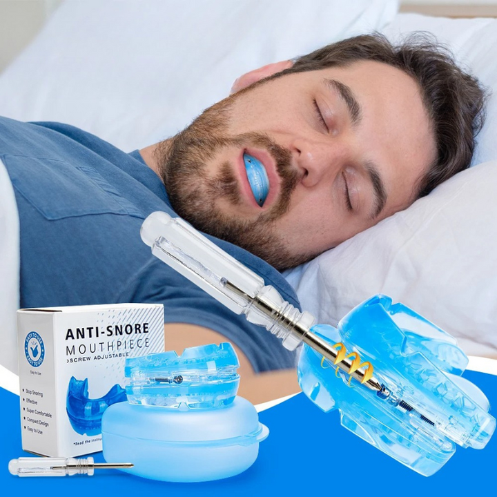 Unisex anti-snore dental guard for restful sleep. BPA-free, custom fit mouthguard provides snoring relief & sleep aid.