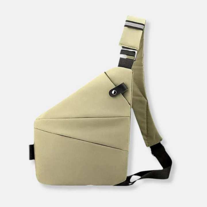 Hardshell anti-theft crossbody, providing robust protection for electronics & secure travel.