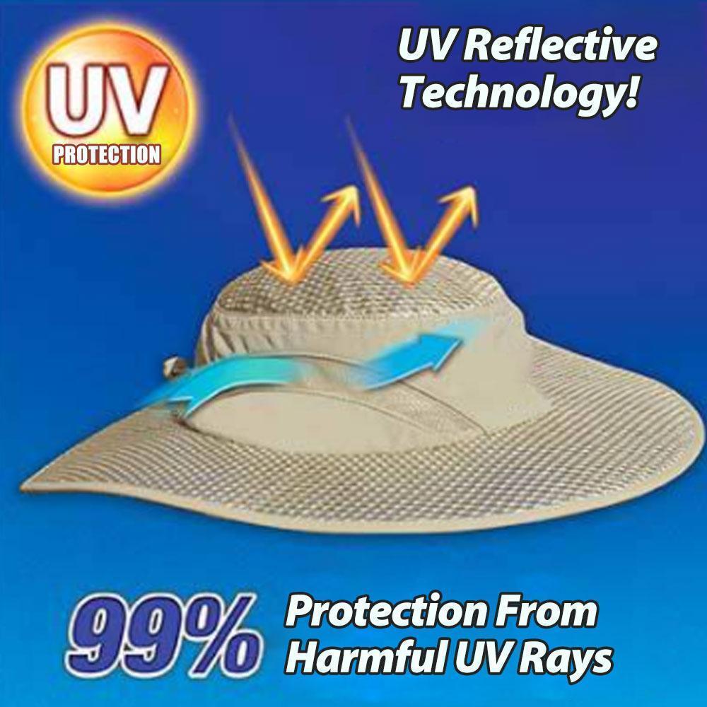 Lightweight polyester Arctic Sun Hat with UV protection, ideal adjustable headwear for sports and outdoor gear.