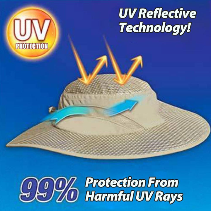Lightweight polyester Arctic Sun Hat with UV protection, ideal adjustable headwear for sports and outdoor gear.