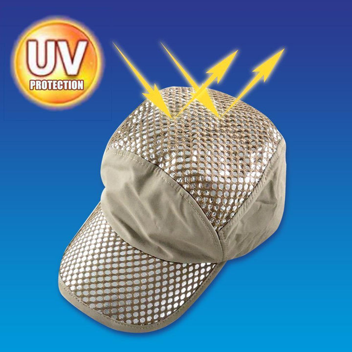 Close-up of the Arctic Cooling Sun Hat showing breathable fabric, a unisex design for effective sun protection.
