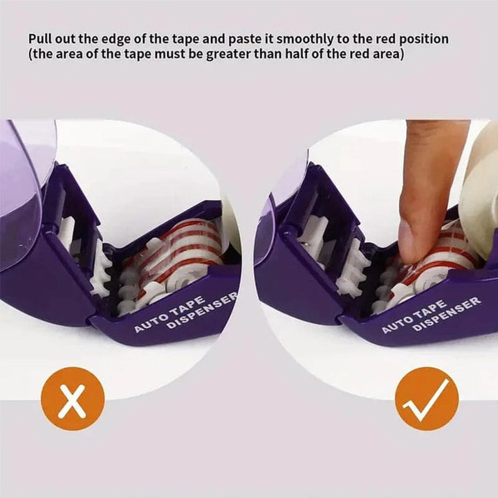 Efficient automatic tape dispenser, designed with a hidden safety blade for ultimate protection.