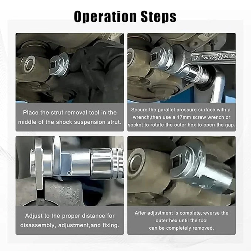Hand tool: automotive strut spreader for mechanics and car maintenance