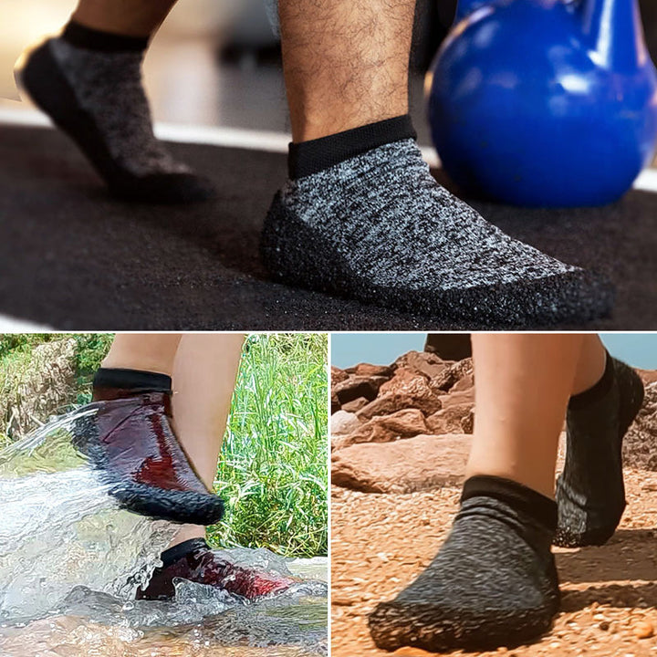 Travel-friendly aqua fitness socks, compact and quick-drying for any adventure.