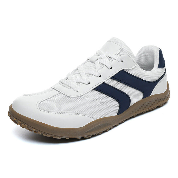 Unisex walking shoes, non-slip, flexible sole, wide toe box, ideal for foot health & balance.