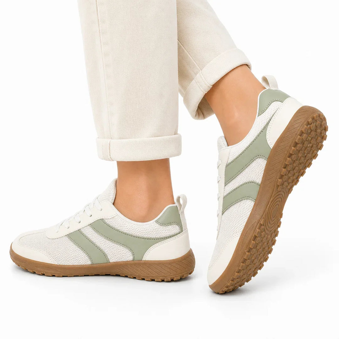 Minimalist walking shoes, wide toe box, non-slip, promoting natural foot movement.