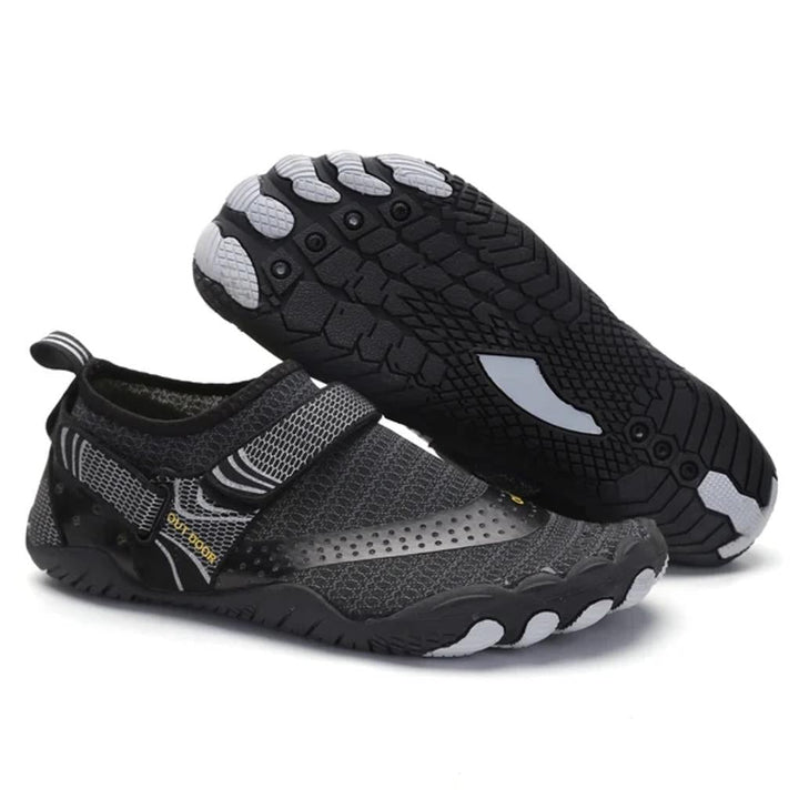 Quick-dry amphibious water shoes for beach, lake, and swim activities.