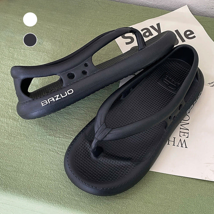 Isolated shot of a single Unisex Beach Pool Slide Sandal, showcasing its ergonomic design