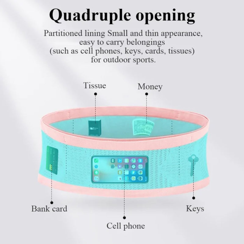 Ergonomic running belt in 'black', a versatile fanny pack model for sports, travel, and everyday wear.