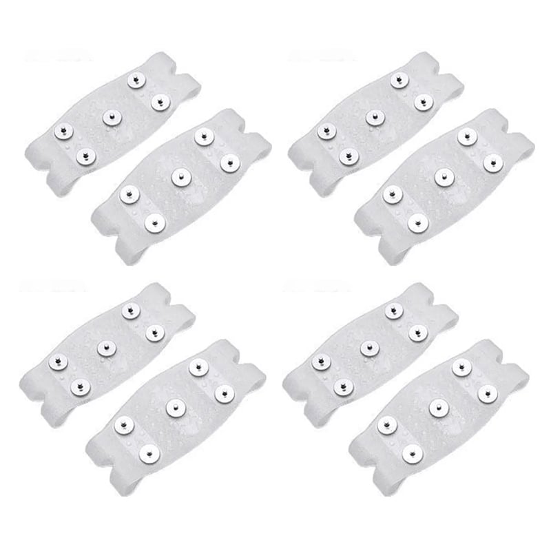 Unisex ice grippers in a carrying pouch, convenient outdoor safety and winter gear accessory