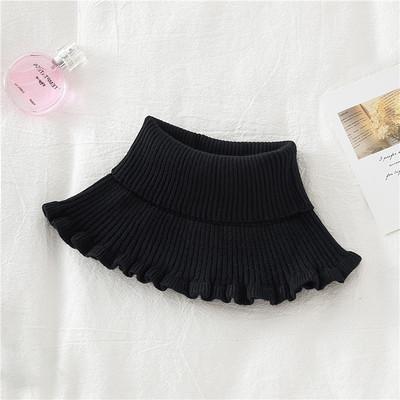 Detailed view of the knit pattern on a unisex dickey collar, emphasizing quality