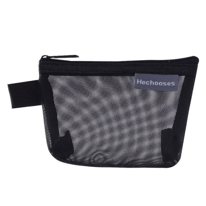 Practical mesh storage solution, a small zipper pouch for everyday organization.