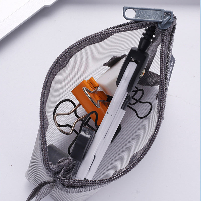 Unisex mesh zipper pouch, excellent for coins, keys, or other tiny daily essentials.