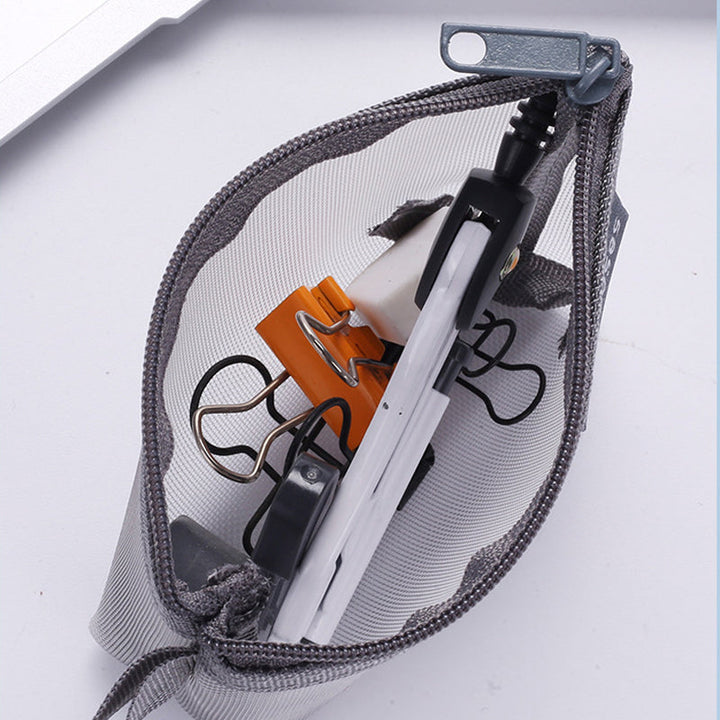 Unisex mesh zipper pouch, excellent for coins, keys, or other tiny daily essentials.