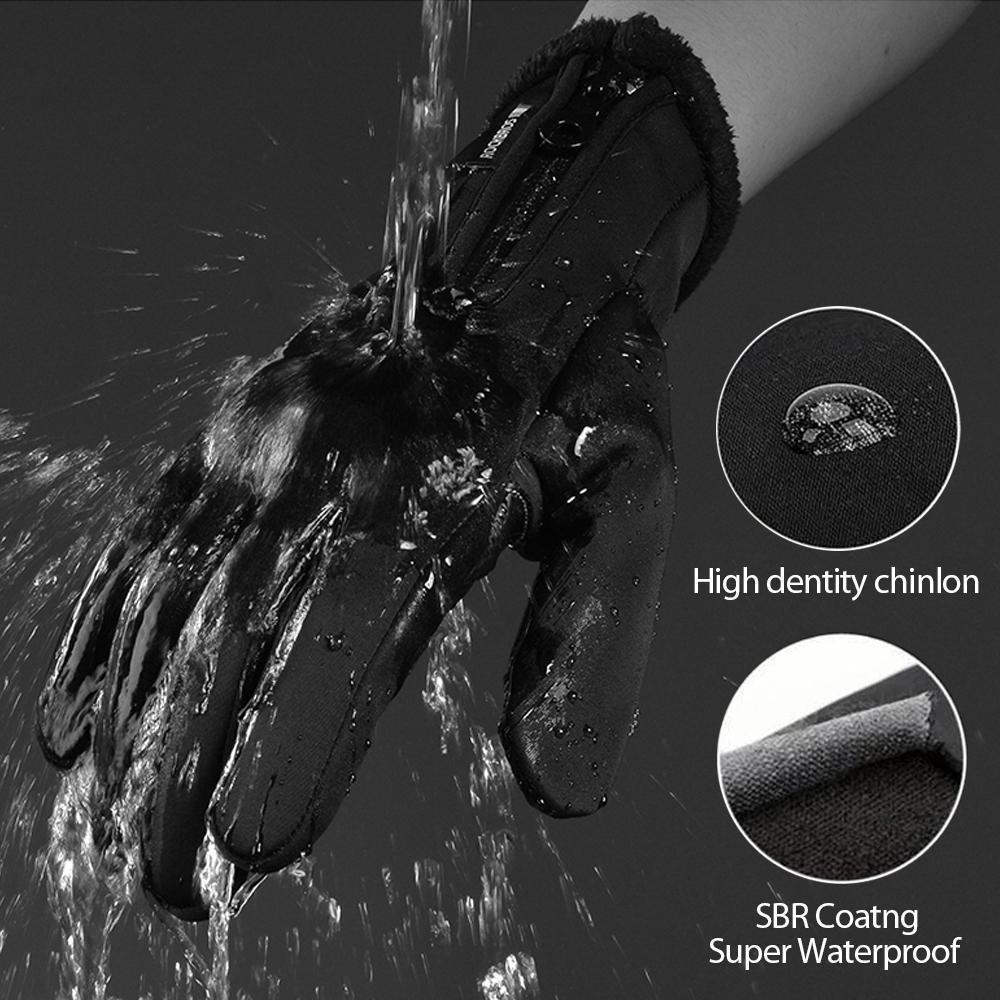 Unisex cold weather gloves, fleece-lined and waterproof, with touchscreen fingertips