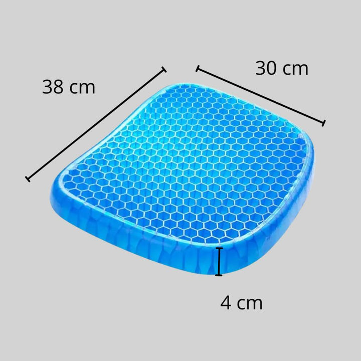 Cooling gel seat cushion for office chairs. Enhances comfort & provides pressure relief.