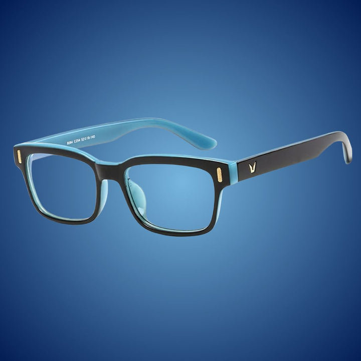 Unisex digital eyewear offering eye strain relief and sleep aid for screen users.