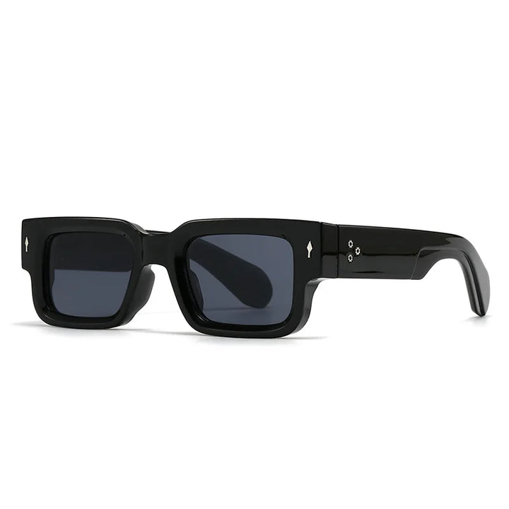 Unisex accessory: striking rectangular sunglasses with UV protection and a fashion-forward design