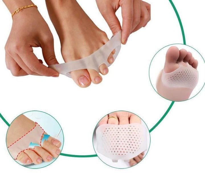 Ergonomic gel metatarsal pads for forefoot pain & discomfort. Provide pressure relief and excellent foot support.