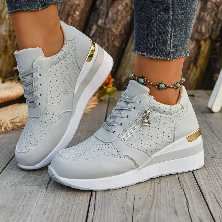 Unisex breathable sneakers with zip, offering lightweight support and orthopedic features for daily comfort