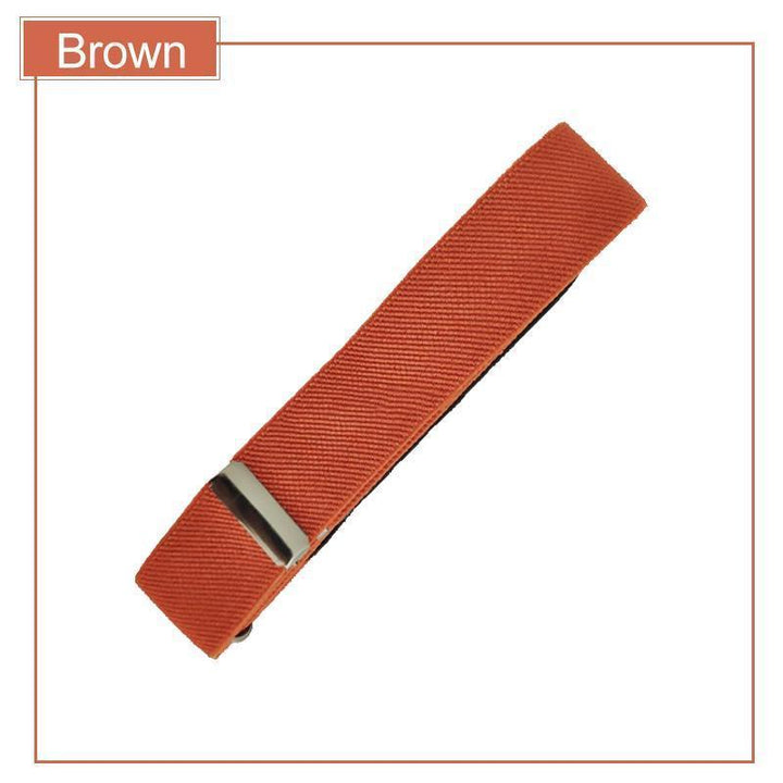 Invisible elastic waist belt with flat snap closure, designed for a smooth front