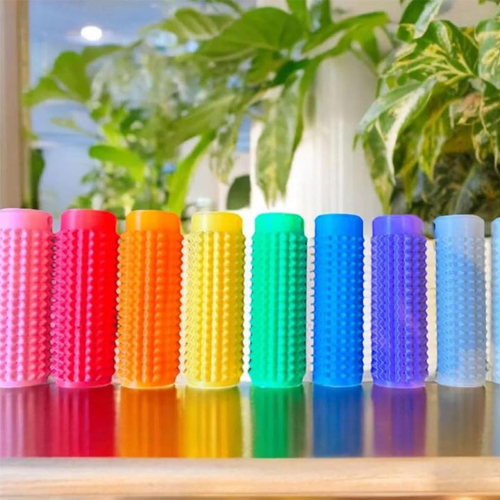 Calming Sensory Spike Keychain attached to keys, symbolizing portable stress relief