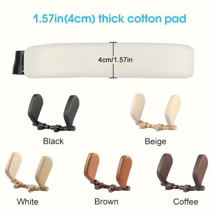 Ergonomic travel neck pillow, adjustable design for car seat comfort and support