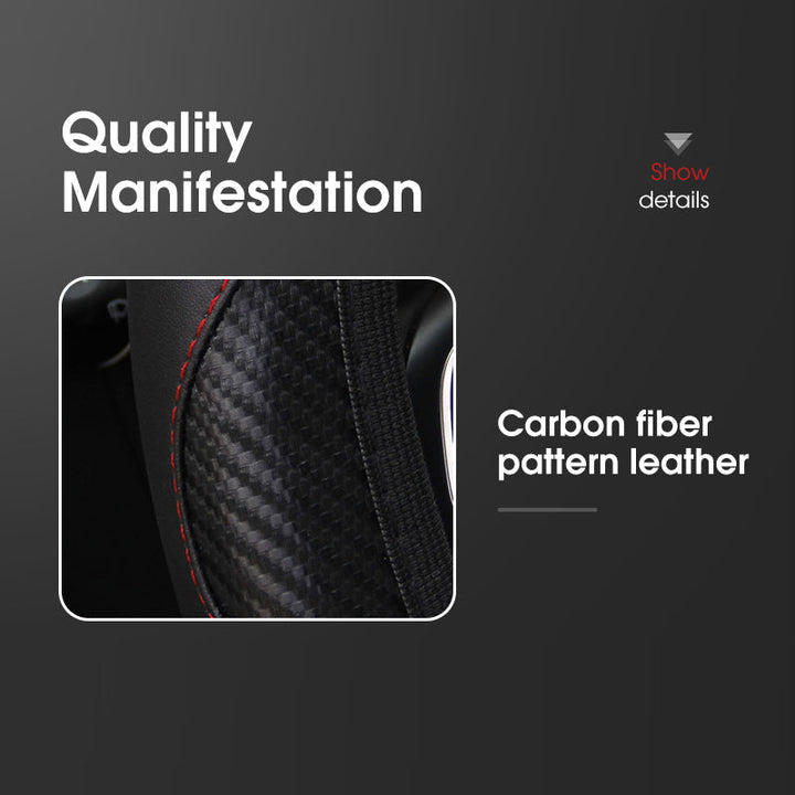 Ergonomic carbon fiber steering wheel cover, durable automotive accessory