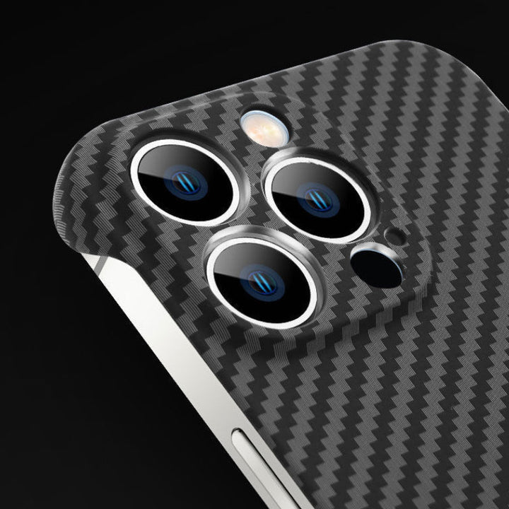 Slim, durable Carbon Fiber Magnetic Charging iPhone Case with anti-shock features