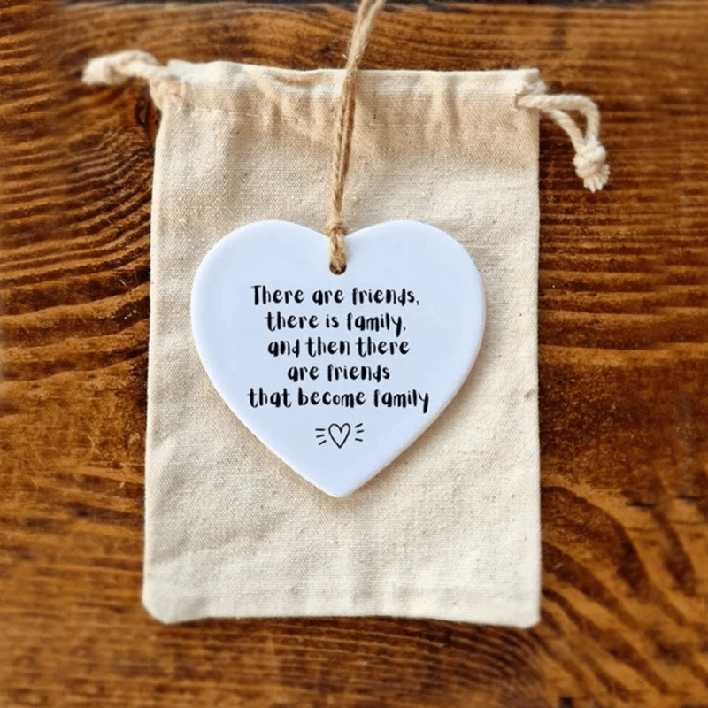 Unisex ceramic heart, a versatile gift with an inspirational quote, perfect for teachers, friends, or sympathy.