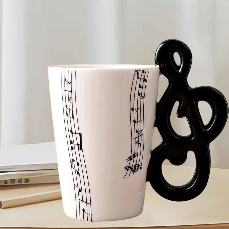 Guitar handle ceramic mug, perfect gift for guitarists and music enthusiasts, high-quality drinkware