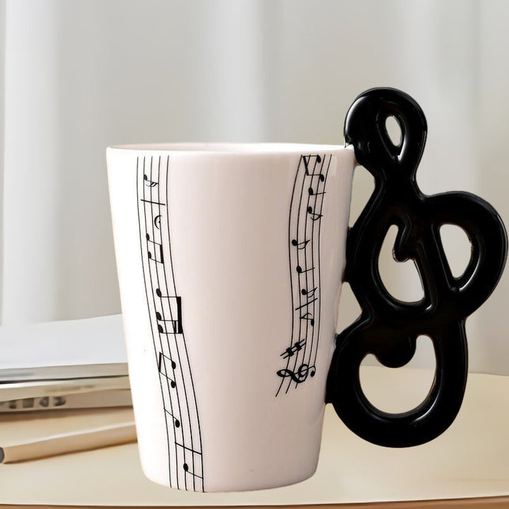Guitar handle ceramic mug, perfect gift for guitarists and music enthusiasts, high-quality drinkware