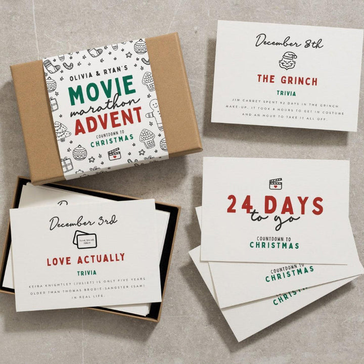 Christmas Advent Calendar, a unique holiday gift featuring movie and music themes