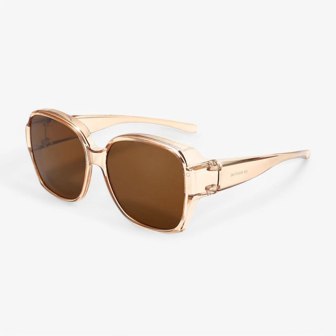 Unisex clip-on shades for prescription eyewear, providing UV400 protection & glare reduction.