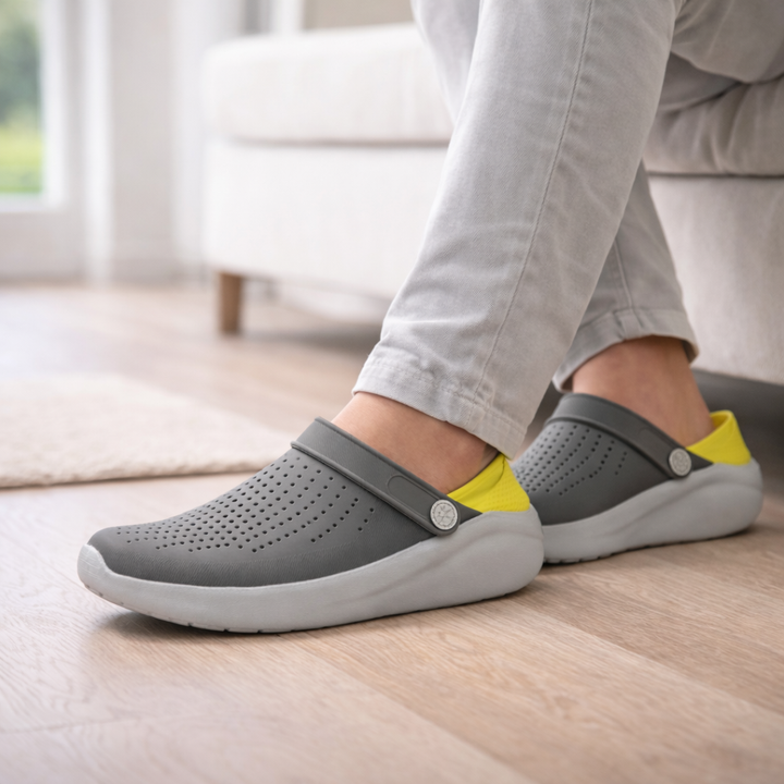 Padded arch support in unisex comfort sandals, ensuring ergonomic footwear comfort.