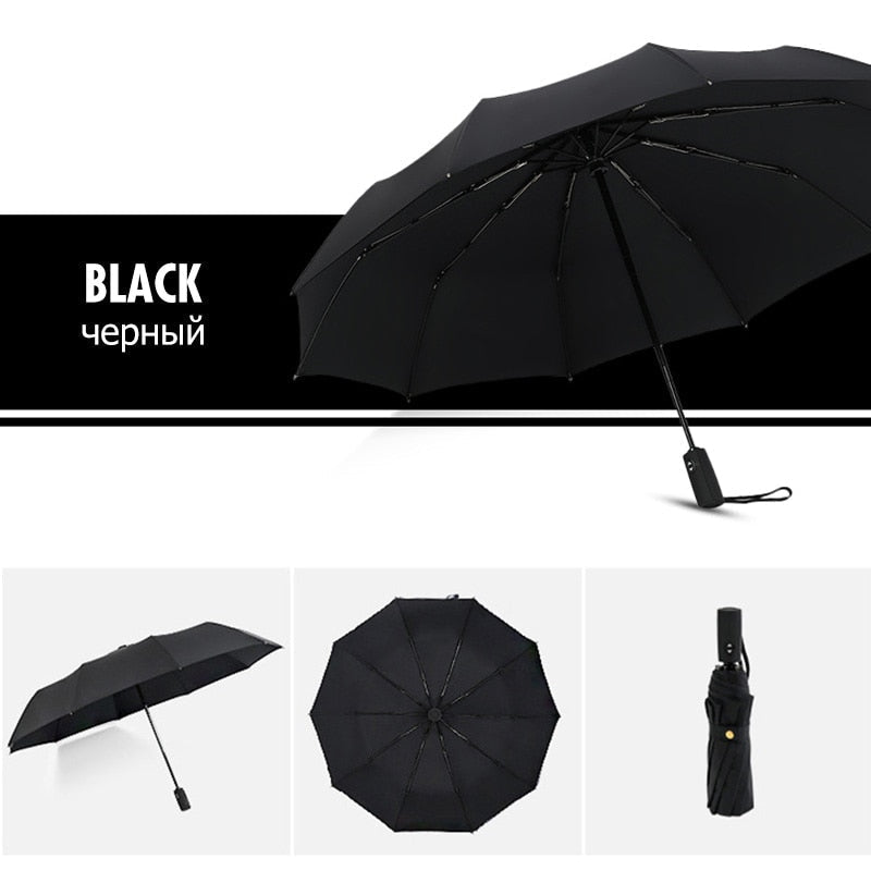 Compact unisex travel umbrella. Automatic windproof design for easy weather protection on the go. Perfect rain gear.