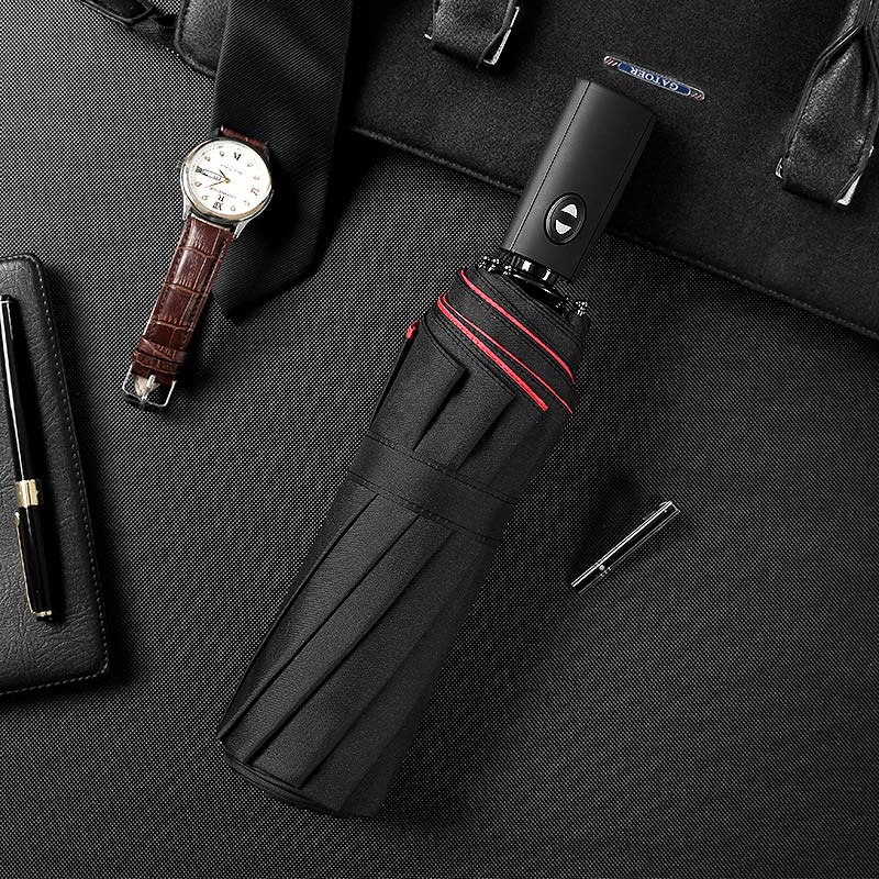 Lightweight compact travel umbrella. Unisex, automatic, and windproof for durable weather protection anywhere.