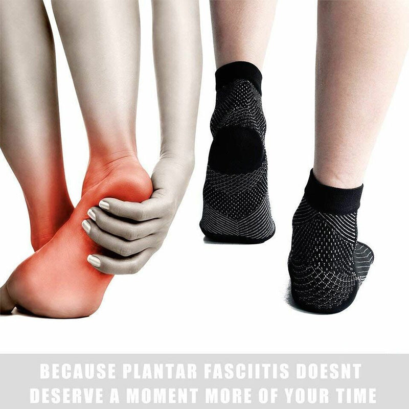 Chart demonstrating compression zones of Unisex Foot Relief Socks for targeted pain relief