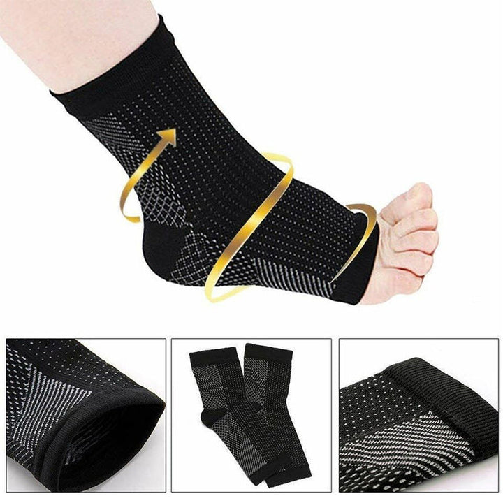 Unisex Compression Foot Relief Socks in a blue color, ideal for neuropathy and ankle support