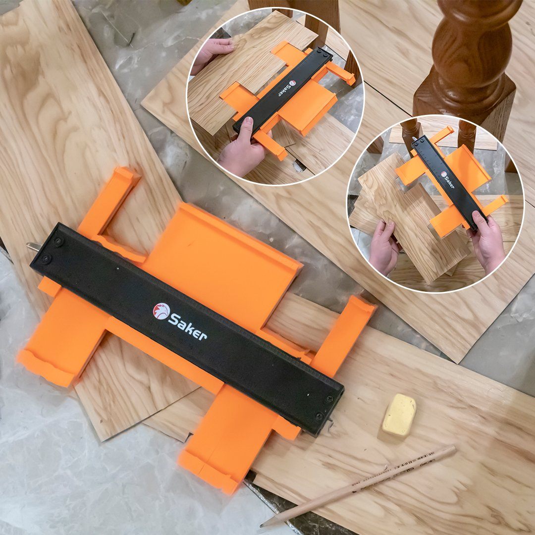 Profile tool for duplicating complex shapes, ideal for crafting, tiling, and remodeling