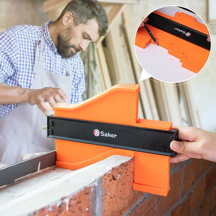 10-inch contour tool for woodworking, precise shape copying, and template creation