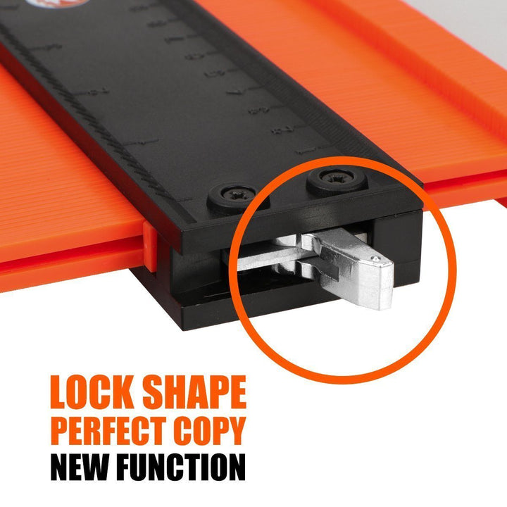 Multipurpose contour tool for copying irregular shapes, great for flooring and ceramics