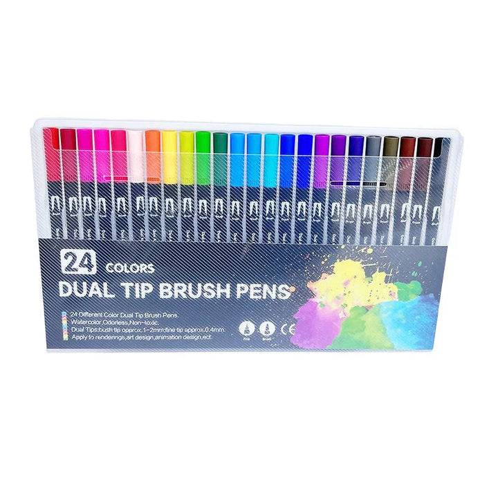Watercolor pencils in a tin, next to the reading journal, ideal artsupplies for creative expression.