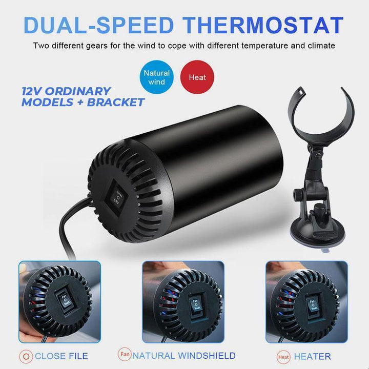 Vehicle tool: fast defrosting car warm air blower in a convenient cup shape, quick heat