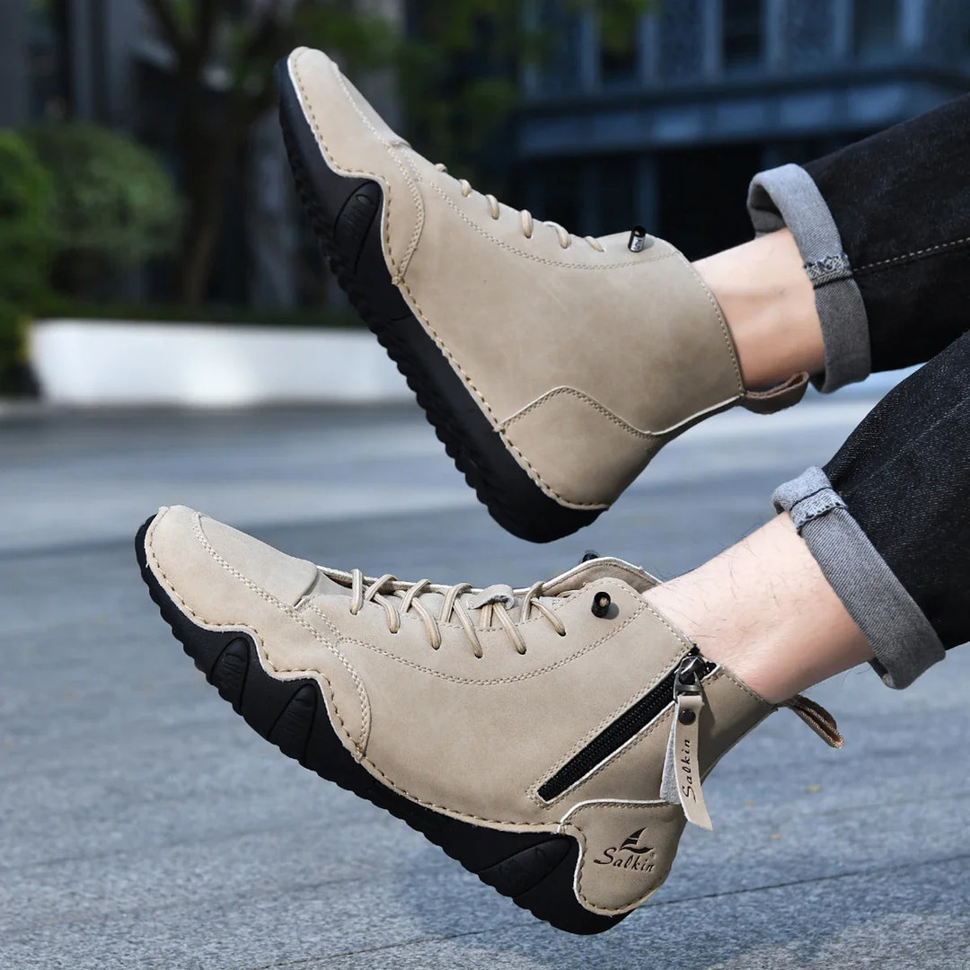 Unisex Zip Boots with advanced orthopedic cushioning, grey, for active daily lifestyles