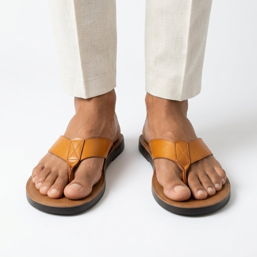 Unisex cushioned toe post sandals, perfect for summer comfort. Sleek & versatile casual slip-on footwear.