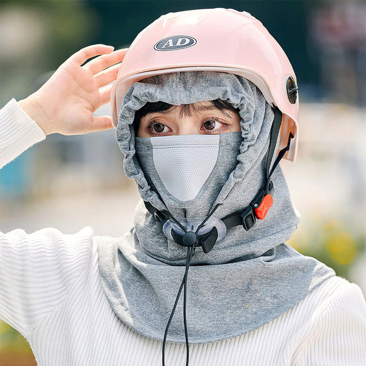 Windproof cycling hood & face mask, ideal for motorcycling, skiing, and cycling