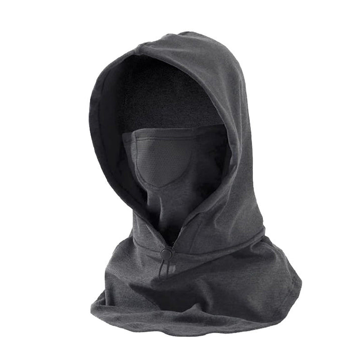 Unisex cycling balaclava, stretchable to fit most adults, black color