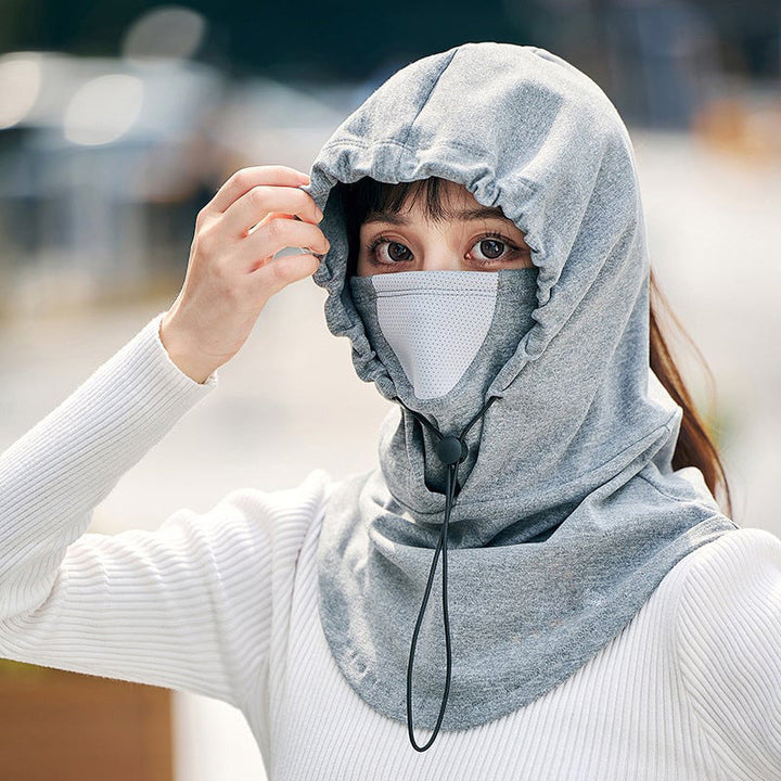 Thermal neck warmer and face cover for cycling, designed for maximum comfort