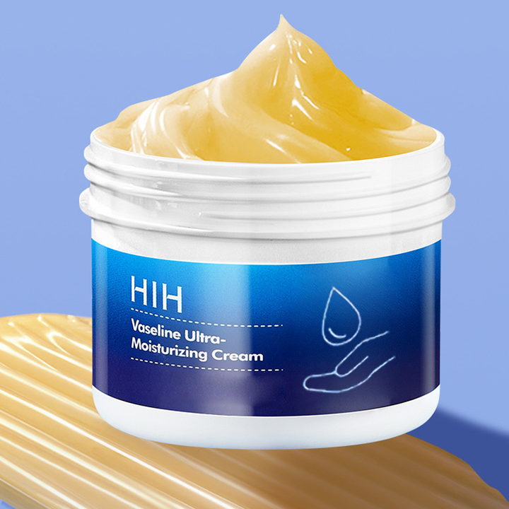 Model demonstrating soft, hydrated skin after using unisex deep moisturizing cream.